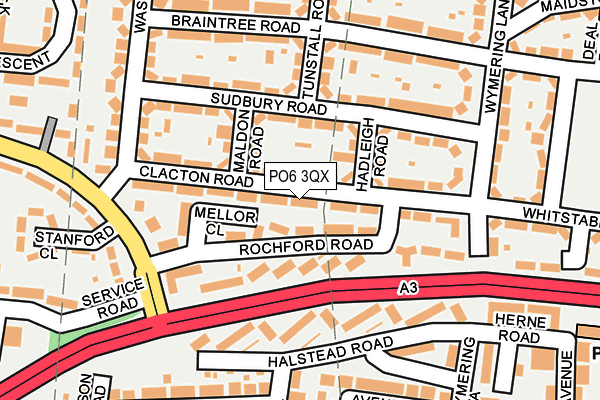 PO6 3QX map - OS OpenMap – Local (Ordnance Survey) PO6 3QX map - OS OpenMap – Local (Ordnance Survey)