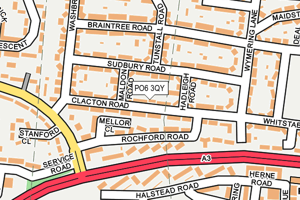 PO6 3QY map - OS OpenMap – Local (Ordnance Survey) PO6 3QY map - OS OpenMap – Local (Ordnance Survey)