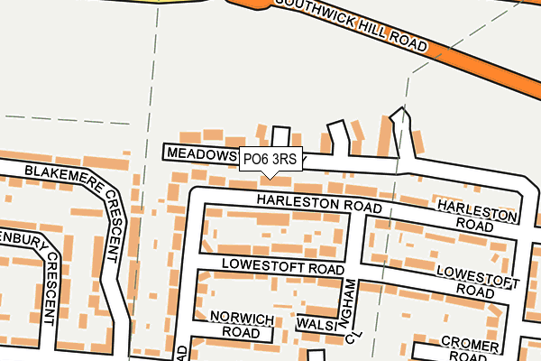 PO6 3RS map - OS OpenMap – Local (Ordnance Survey) PO6 3RS map - OS OpenMap – Local (Ordnance Survey)