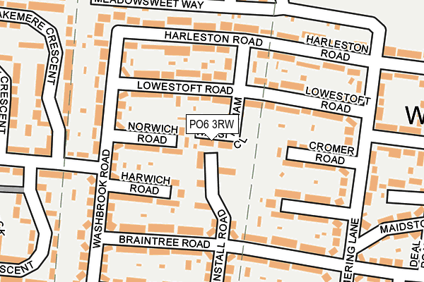 PO6 3RW map - OS OpenMap – Local (Ordnance Survey) PO6 3RW map - OS OpenMap – Local (Ordnance Survey)