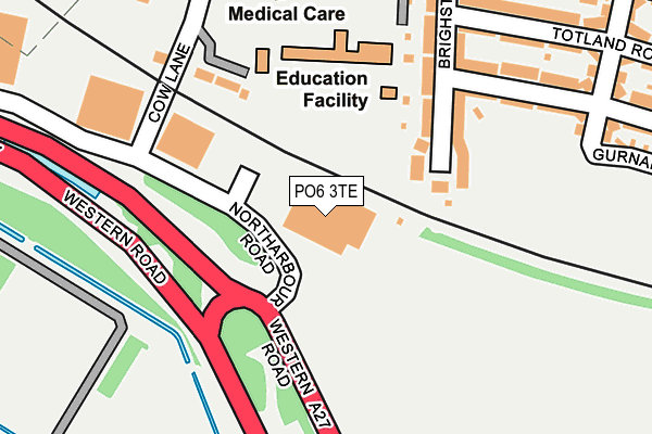 PO6 3TE map - OS OpenMap – Local (Ordnance Survey) PO6 3TE map - OS OpenMap – Local (Ordnance Survey)