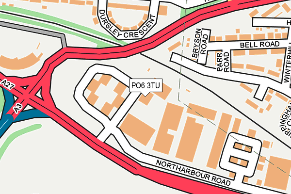 PO6 3TU map - OS OpenMap – Local (Ordnance Survey) PO6 3TU map - OS OpenMap – Local (Ordnance Survey)