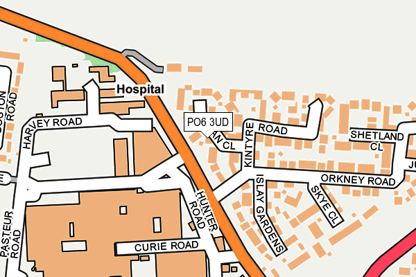 PO6 3UD map - OS OpenMap – Local (Ordnance Survey) PO6 3UD map - OS OpenMap – Local (Ordnance Survey)