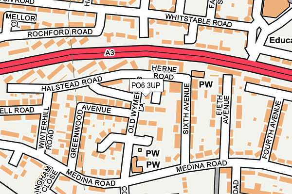 PO6 3UP map - OS OpenMap – Local (Ordnance Survey) PO6 3UP map - OS OpenMap – Local (Ordnance Survey)