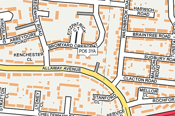 PO6 3YA map - OS OpenMap – Local (Ordnance Survey) PO6 3YA map - OS OpenMap – Local (Ordnance Survey)