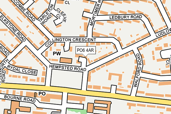 PO6 4AR map - OS OpenMap – Local (Ordnance Survey) PO6 4AR map - OS OpenMap – Local (Ordnance Survey)