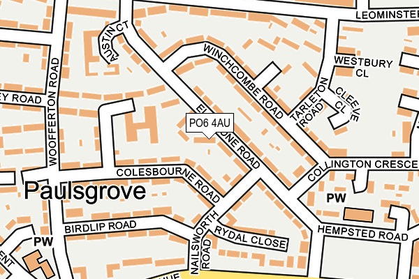 PO6 4AU map - OS OpenMap – Local (Ordnance Survey) PO6 4AU map - OS OpenMap – Local (Ordnance Survey)
