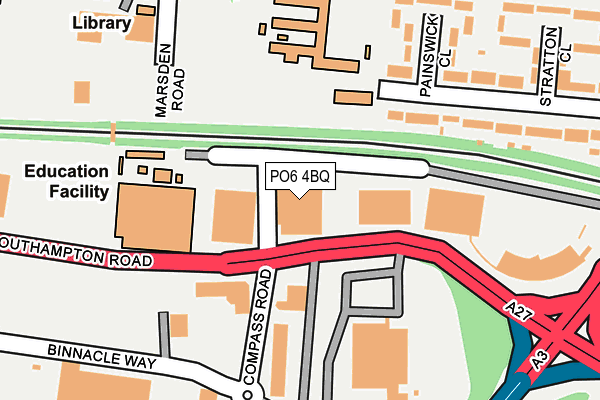 PO6 4BQ map - OS OpenMap – Local (Ordnance Survey) PO6 4BQ map - OS OpenMap – Local (Ordnance Survey)