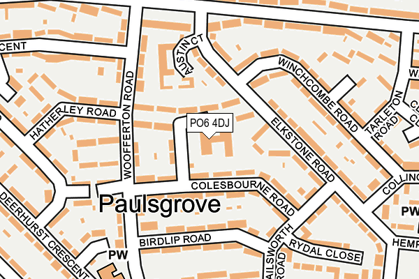 PO6 4DJ map - OS OpenMap – Local (Ordnance Survey) PO6 4DJ map - OS OpenMap – Local (Ordnance Survey)