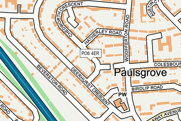 PO6 4ER map - OS OpenMap – Local (Ordnance Survey) PO6 4ER map - OS OpenMap – Local (Ordnance Survey)