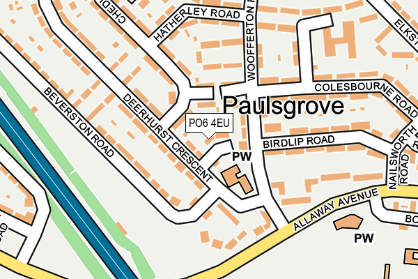 PO6 4EU map - OS OpenMap – Local (Ordnance Survey) PO6 4EU map - OS OpenMap – Local (Ordnance Survey)