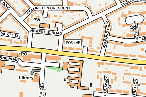 PO6 4HF map - OS OpenMap – Local (Ordnance Survey) PO6 4HF map - OS OpenMap – Local (Ordnance Survey)