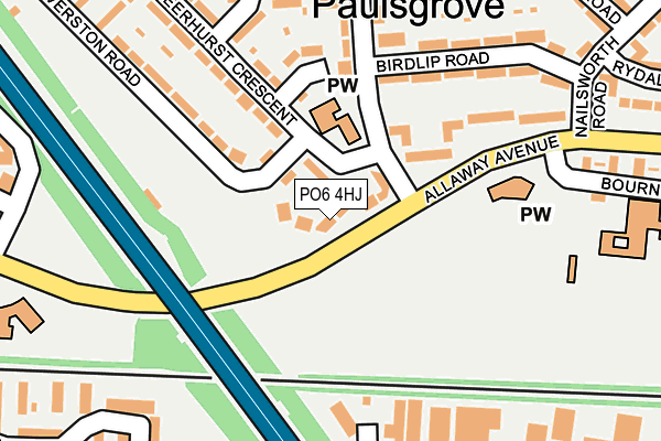 PO6 4HJ map - OS OpenMap – Local (Ordnance Survey)
