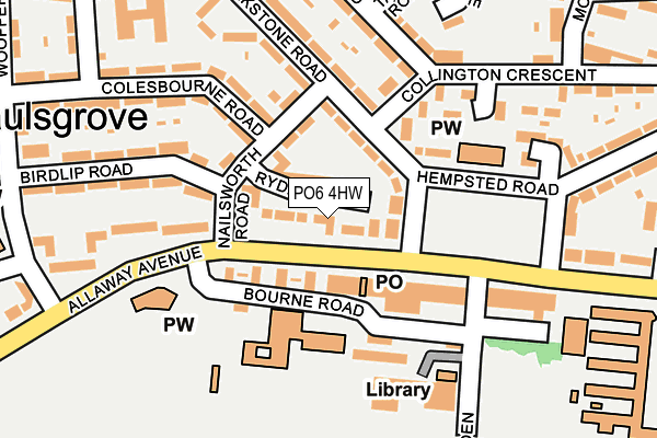 PO6 4HW map - OS OpenMap – Local (Ordnance Survey) PO6 4HW map - OS OpenMap – Local (Ordnance Survey)