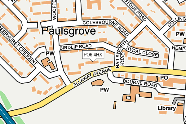 PO6 4HX map - OS OpenMap – Local (Ordnance Survey) PO6 4HX map - OS OpenMap – Local (Ordnance Survey)