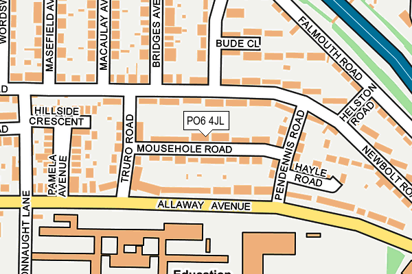 PO6 4JL map - OS OpenMap – Local (Ordnance Survey) PO6 4JL map - OS OpenMap – Local (Ordnance Survey)