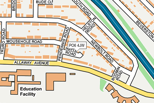 PO6 4JW map - OS OpenMap – Local (Ordnance Survey) PO6 4JW map - OS OpenMap – Local (Ordnance Survey)