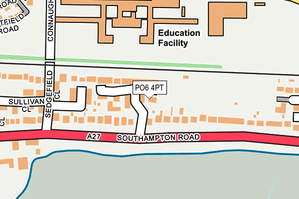 PO6 4PT map - OS OpenMap – Local (Ordnance Survey) PO6 4PT map - OS OpenMap – Local (Ordnance Survey)