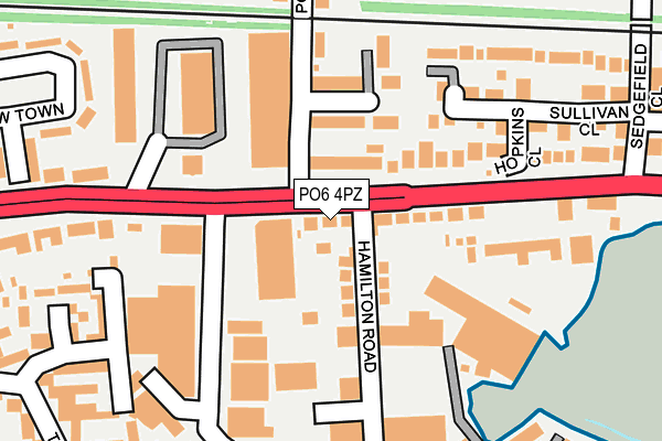 PO6 4PZ map - OS OpenMap – Local (Ordnance Survey) PO6 4PZ map - OS OpenMap – Local (Ordnance Survey)