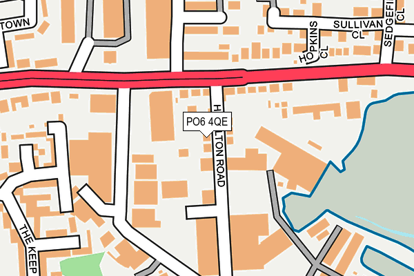 PO6 4QE map - OS OpenMap – Local (Ordnance Survey) PO6 4QE map - OS OpenMap – Local (Ordnance Survey)