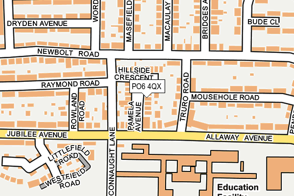 PO6 4QX map - OS OpenMap – Local (Ordnance Survey) PO6 4QX map - OS OpenMap – Local (Ordnance Survey)