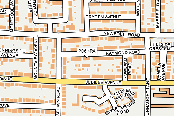 PO6 4RA map - OS OpenMap – Local (Ordnance Survey) PO6 4RA map - OS OpenMap – Local (Ordnance Survey)