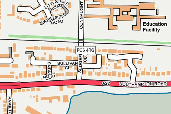 PO6 4RG map - OS OpenMap – Local (Ordnance Survey) PO6 4RG map - OS OpenMap – Local (Ordnance Survey)
