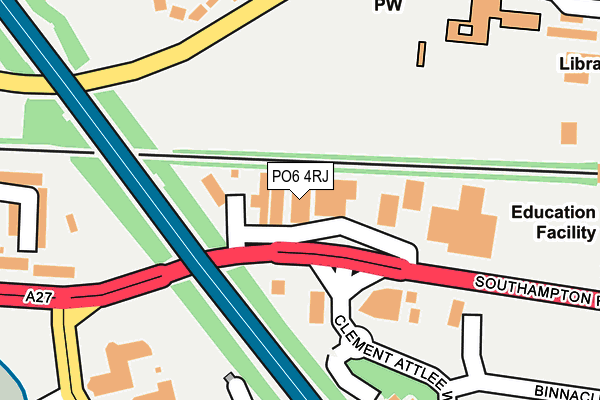 PO6 4RJ map - OS OpenMap – Local (Ordnance Survey) PO6 4RJ map - OS OpenMap – Local (Ordnance Survey)