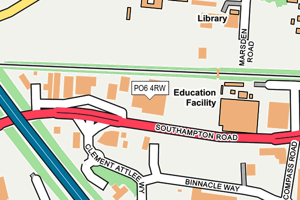 PO6 4RW map - OS OpenMap – Local (Ordnance Survey) PO6 4RW map - OS OpenMap – Local (Ordnance Survey)