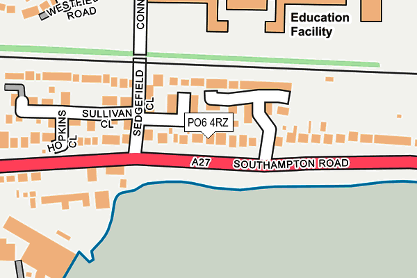 PO6 4RZ map - OS OpenMap – Local (Ordnance Survey) PO6 4RZ map - OS OpenMap – Local (Ordnance Survey)