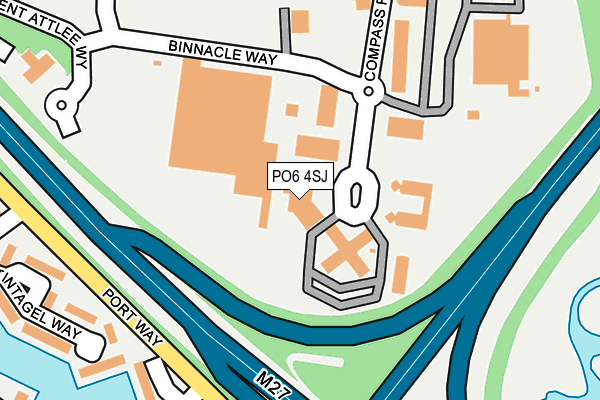 PO6 4SJ map - OS OpenMap – Local (Ordnance Survey) PO6 4SJ map - OS OpenMap – Local (Ordnance Survey)