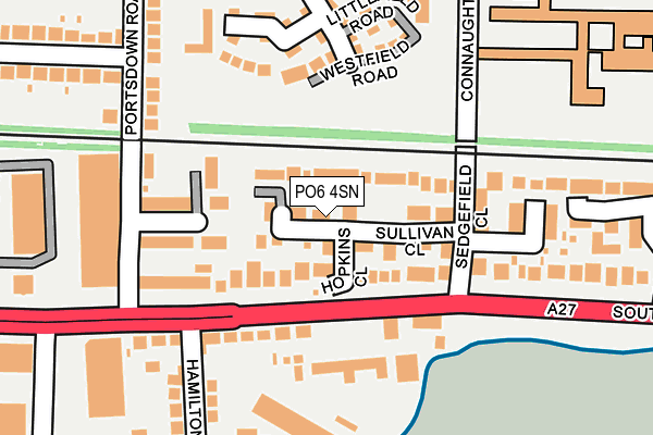 PO6 4SN map - OS OpenMap – Local (Ordnance Survey) PO6 4SN map - OS OpenMap – Local (Ordnance Survey)