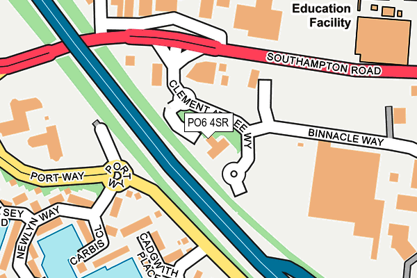 PO6 4SR map - OS OpenMap – Local (Ordnance Survey) PO6 4SR map - OS OpenMap – Local (Ordnance Survey)