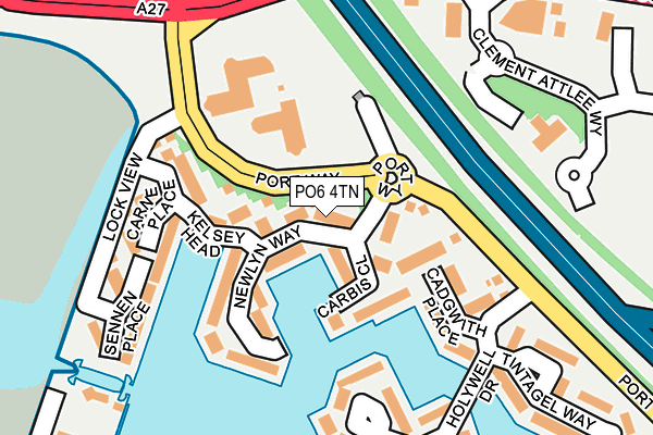 PO6 4TN map - OS OpenMap – Local (Ordnance Survey) PO6 4TN map - OS OpenMap – Local (Ordnance Survey)