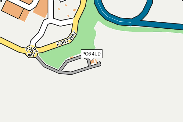 PO6 4UD map - OS OpenMap – Local (Ordnance Survey) PO6 4UD map - OS OpenMap – Local (Ordnance Survey)