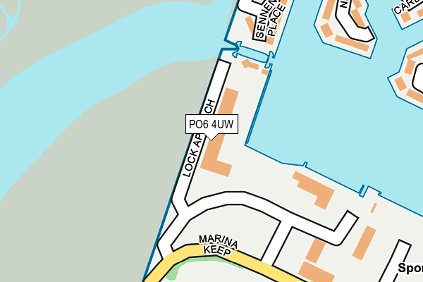 PO6 4UW map - OS OpenMap – Local (Ordnance Survey) PO6 4UW map - OS OpenMap – Local (Ordnance Survey)