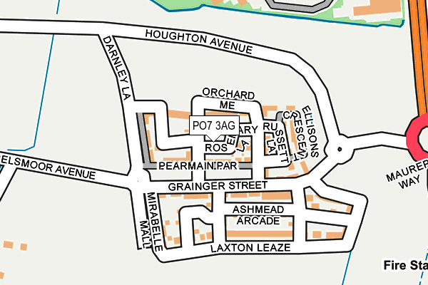 PO7 3AG map - OS OpenMap – Local (Ordnance Survey) PO7 3AG map - OS OpenMap – Local (Ordnance Survey)