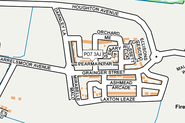 PO7 3AJ map - OS OpenMap – Local (Ordnance Survey) PO7 3AJ map - OS OpenMap – Local (Ordnance Survey)