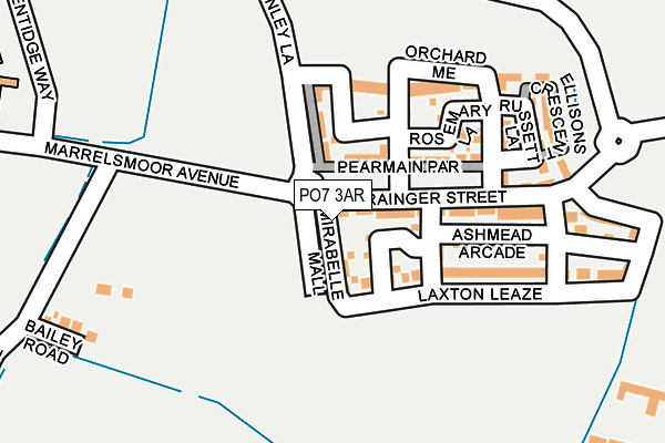 PO7 3AR map - OS OpenMap – Local (Ordnance Survey) PO7 3AR map - OS OpenMap – Local (Ordnance Survey)