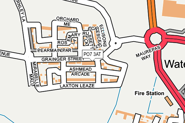 PO7 3AT map - OS OpenMap – Local (Ordnance Survey) PO7 3AT map - OS OpenMap – Local (Ordnance Survey)