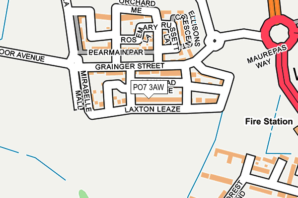 PO7 3AW map - OS OpenMap – Local (Ordnance Survey) PO7 3AW map - OS OpenMap – Local (Ordnance Survey)