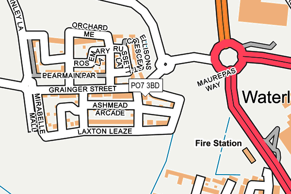 PO7 3BD map - OS OpenMap – Local (Ordnance Survey) PO7 3BD map - OS OpenMap – Local (Ordnance Survey)