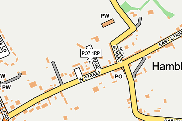 PO7 4RP map - OS OpenMap – Local (Ordnance Survey) PO7 4RP map - OS OpenMap – Local (Ordnance Survey)