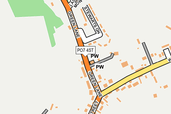 PO7 4ST map - OS OpenMap – Local (Ordnance Survey) PO7 4ST map - OS OpenMap – Local (Ordnance Survey)