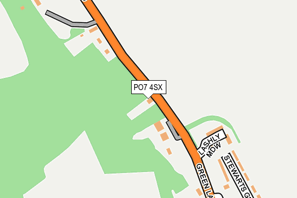 PO7 4SX map - OS OpenMap – Local (Ordnance Survey) PO7 4SX map - OS OpenMap – Local (Ordnance Survey)