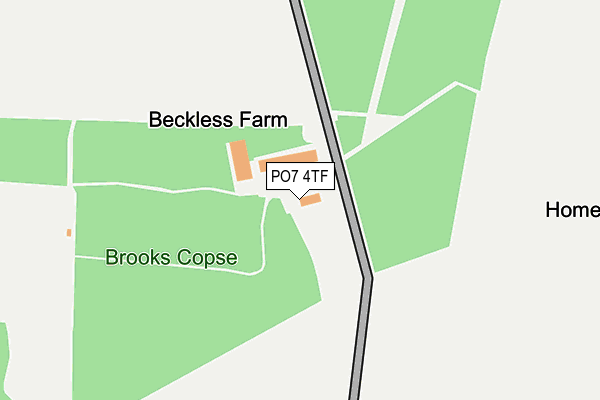 PO7 4TF map - OS OpenMap – Local (Ordnance Survey)