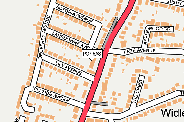 PO7 5AS map - OS OpenMap – Local (Ordnance Survey) PO7 5AS map - OS OpenMap – Local (Ordnance Survey)