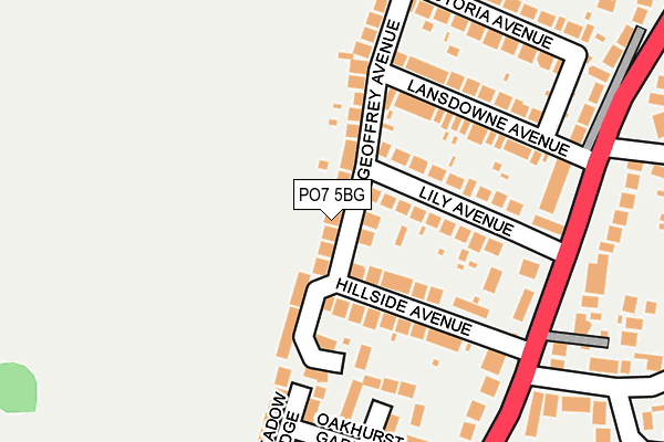 PO7 5BG map - OS OpenMap – Local (Ordnance Survey)