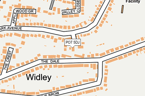 PO7 5DJ map - OS OpenMap – Local (Ordnance Survey)