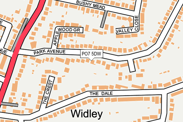 PO7 5DW map - OS OpenMap – Local (Ordnance Survey) PO7 5DW map - OS OpenMap – Local (Ordnance Survey)